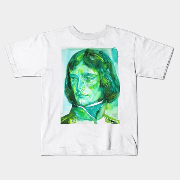 NAPOLEON - watercolor portrait.2 Kids T-Shirt by lautir